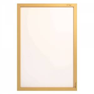 Tableau mural encadré feuille décorative Beige - Bois manufacturé - 65 x 97 x 3 cm