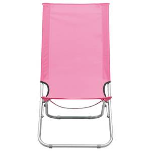 Chaise de plage Rose foncé - Métal - Textile - 82 x 84 x 48 cm