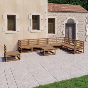 Salon de jardin (lot de 9) 3009828-1 Marron - Marron chevreuil