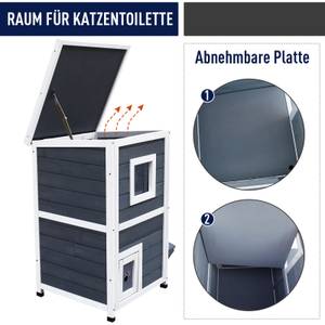 Katzenhaus D30-223 Massivholz - 51 x 82 x 51 cm