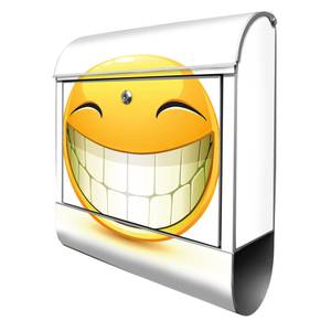 Briefkasten Stahl Smile Grau - Metall - 38 x 46 x 13 cm