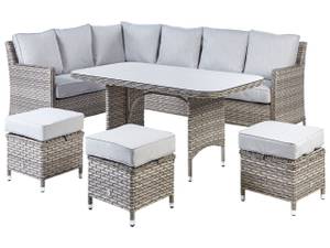 Lounge Set LACONA 5-tlg Grau - Polyrattan - 175 x 60 x 233 cm