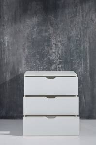 Commode Basix Blanc - En partie en bois massif - 78 x 80 x 40 cm