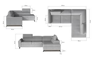 Ecksofa KAIR Glas Grau - Ecke davorstehend rechts