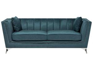 3-Sitzer Sofa GAULA Blau - Petrol - Silber