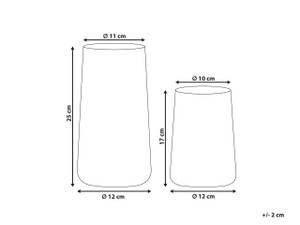 Dekovase KULCHE 2-tlg Glas - 12 x 25 x 12 cm