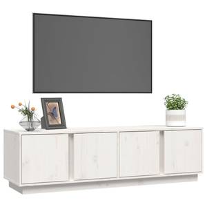 TV-Schrank D875 Weiß - Massivholz - 40 x 40 x 140 cm