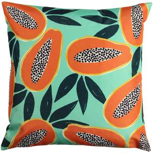 Papaya Outdoor-Kissen Grün - Textil - 43 x 43 x 10 cm