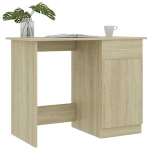 Schreibtisch Braun - Holzwerkstoff - Massivholz - 100 x 76 x 100 cm