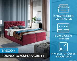 Boxspringbett TREZO 4 180cm Rot Rot - Holzwerkstoff - 186 x 105 x 206 cm