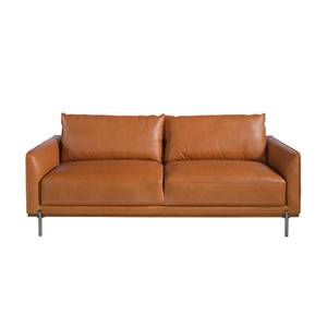 3-Sitzer-Sofa aus braunem Leder Braun - Echtleder - Textil - 210 x 83 x 88 cm