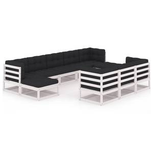 Salon de jardin (lot de 10) 3009745-2 Anthracite - Blanc