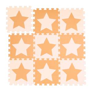 Tapis de jeu Étoiles 9 pièces de puzzle Beige - Bleu - Orange - Jaune
