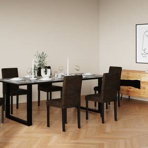 Tables & Bureau Adok Noir - Bois massif - 240 x 76 x 100 cm