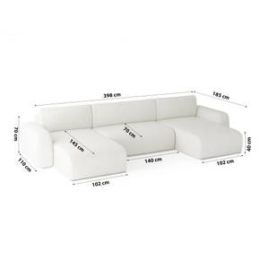 Ecksofa Eckcouch Sassari U Creme