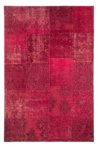 Patchwork Teppich - 297 x 200 cm - rot Rot - Kunststoff - 200 x 1 x 297 cm