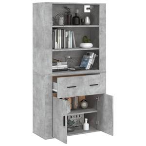 Highboard DE4443 Grau - Holzwerkstoff - 33 x 70 x 80 cm