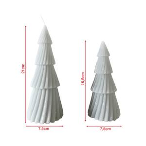 Bougies de Noël Alnus (lot de 2) Gris