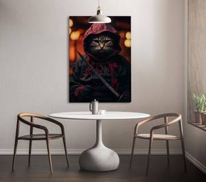 Leinwandbild Cat Warrior IV 80 x 120 cm