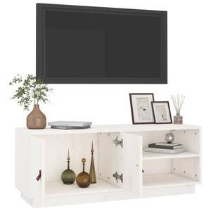 TV-Schrank D948 Weiß - Massivholz - 34 x 40 x 105 cm