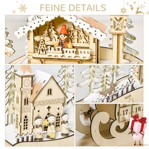 Adventskalender 830-418 Braun - Holzwerkstoff - 10 x 31 x 45 cm