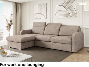 Ecksofa Emerald L-Form Braun