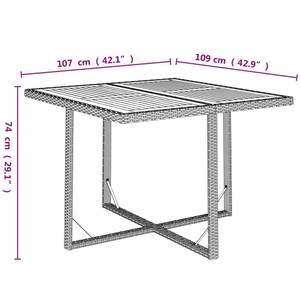 Garten-Essgruppe (9-teilig) 3012316-11 Braun