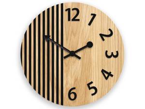 Wanduhr LONDON Braun - Holzwerkstoff - 33 x 33 x 4 cm