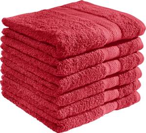 Handtuch 6er-Pack 166393 Rot - Tiefe: 80 cm