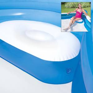 Piscine rectangulaire 229x229x66cm bleue Matière plastique - 229 x 66 x 229 cm