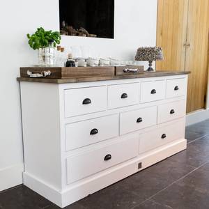 Buffet Newport Blanc - Bois massif - 177 x 85 x 50 cm