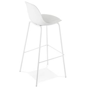 Tabouret De Bar COOKIE Blanc - Métal - 44 x 96 x 44 cm