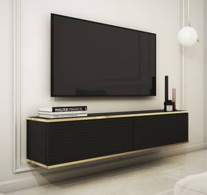 TV-Lowboard ORIS Schwarz - Gold