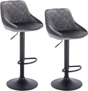 Barhocker Anton (2er Set) Grau