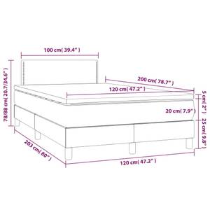 Boxspringbett 3017287-6 Dunkelbraun - Breite: 120 cm