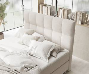 Boxspringbett Elisio Beige - Breite: 180 cm