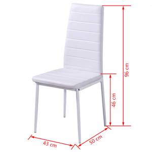 Esszimmergarnitur Schwarz - Weiß - Tiefe: 120 cm