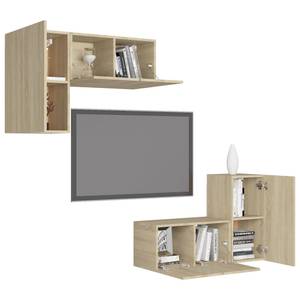 TV-Schrank 4er Set D189 Braun - Holzwerkstoff - 30 x 60 x 31 cm