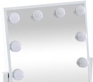 Miroir Led de Maquillage Yaren Blanc - Matière plastique - 35 x 48 x 9 cm