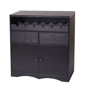 Weinschrank F65 Schwarz - Holzwerkstoff - 80 x 89 x 40 cm