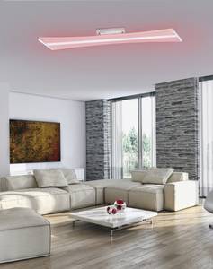 LED Deckenleuchte Smart Home Q - RILLER Silber - Metall - 101 x 8 x 101 cm