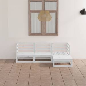 Garten-Lounge-Set Weiß - Massivholz - Holzart/Dekor - 70 x 30 x 70 cm