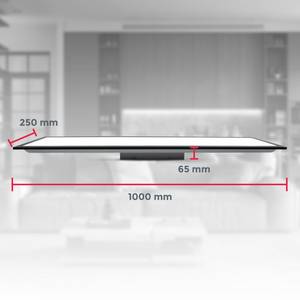 CCT LED Panel Deckenleuchte BKL1498 Schwarz - Metall - Kunststoff - 25 x 7 x 100 cm