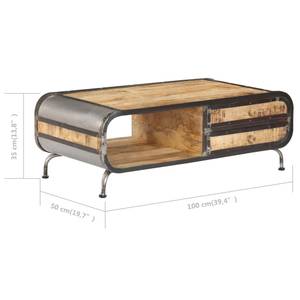 Couchtisch 247804 Braun - Metall - Massivholz - Holzart/Dekor - 50 x 35 x 100 cm