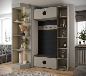 Garderobe Inova 4 Z20 Schwarz - Grau - Schwarz