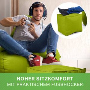 Gaming Sitzsack + Hocker "Cozy+Cube" Steingrau