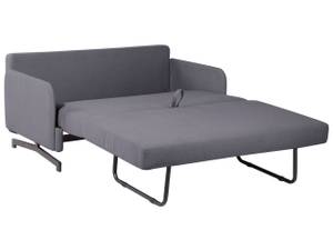 2-Sitzer Sofa BELFAST Schwarz - Grau - Textil - 140 x 68 x 80 cm