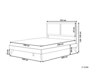 Doppelbett ISTRES 169 x 149 cm