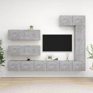 TV-Schrank 7er Set D996 Grau - Holzwerkstoff - 30 x 30 x 80 cm