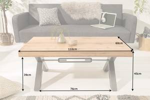 Couchtisch THOR Braun - Metall - Massivholz - Holzart/Dekor - 110 x 45 x 60 cm